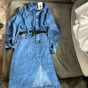 Girls Jean dress with slit